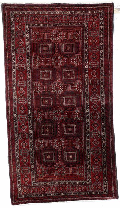 Tappeto Baluch, ovest Persia, inizio XX secolo, 196 x 108 cm