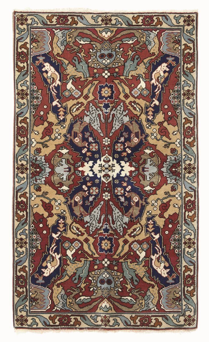 Tappeto probabile "Tuduc" Dragon rug. Anatolia, inizio XX secolo  - Auction Italian Mansions - Cambi Casa d'Aste