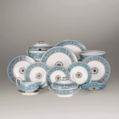Servizio da Tavola “florentine Turquoise”inghilterra, Manifattura Wedgwood, Seconda Metà del XX S...