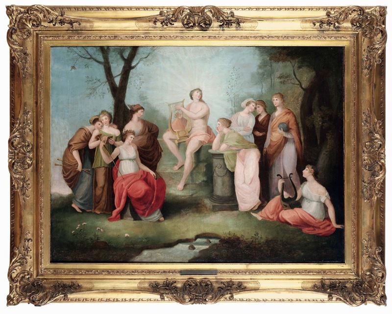 Andrea Appiani : Apollo e le muse  - olio su tela - Asta Dimore Italiane - Cambi Casa d'Aste