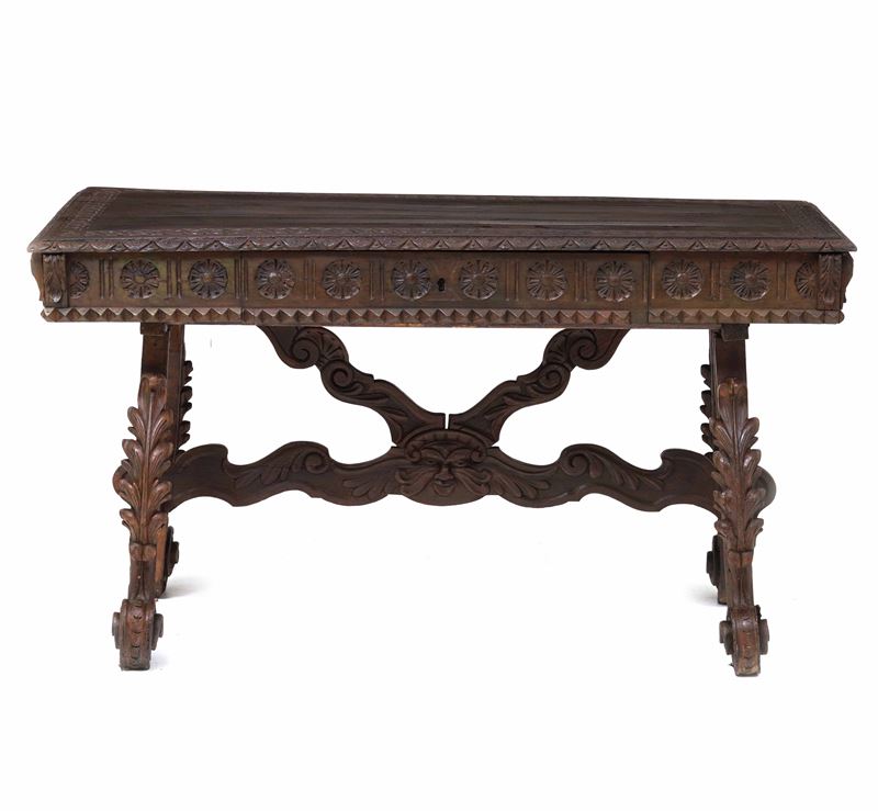 Tavolo in legno intagliato, fine XIX secolo  - Asta Antiquariato Settembre | Cambi Time - Cambi Casa d'Aste