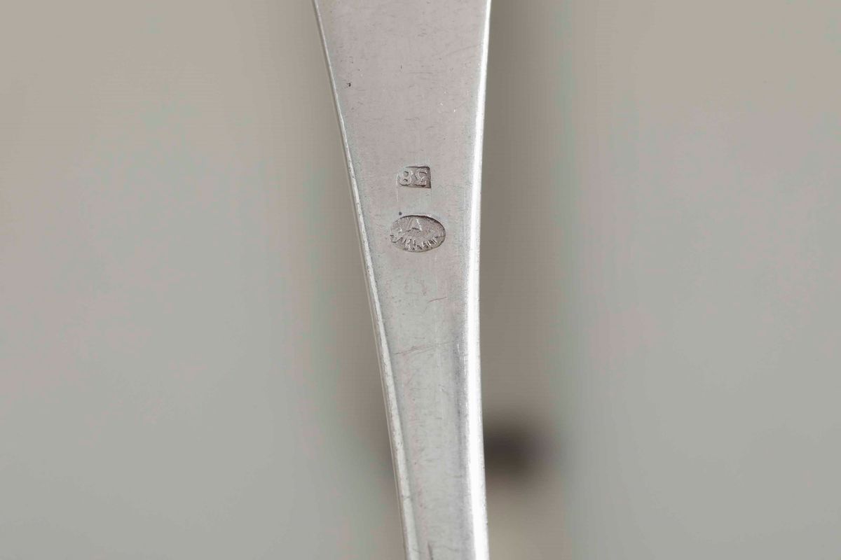 Servizio di Posate in Argento. Argenteria Milanese della Prima Metà del XX Secolo. Argentiere Gro...