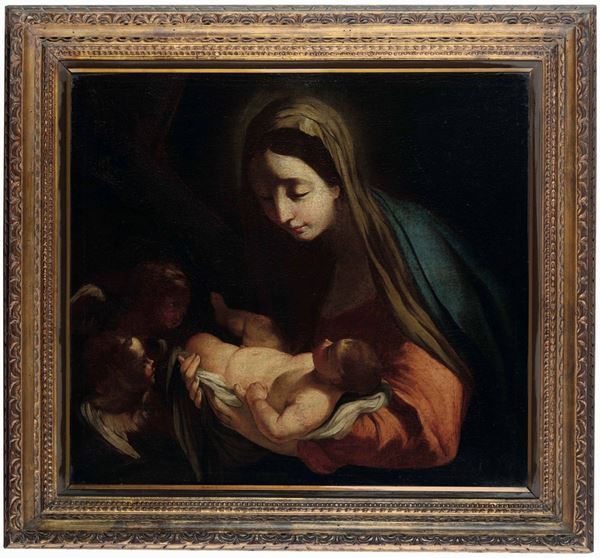 Scuola emiliana del XVII secolo Madonna con Bambino