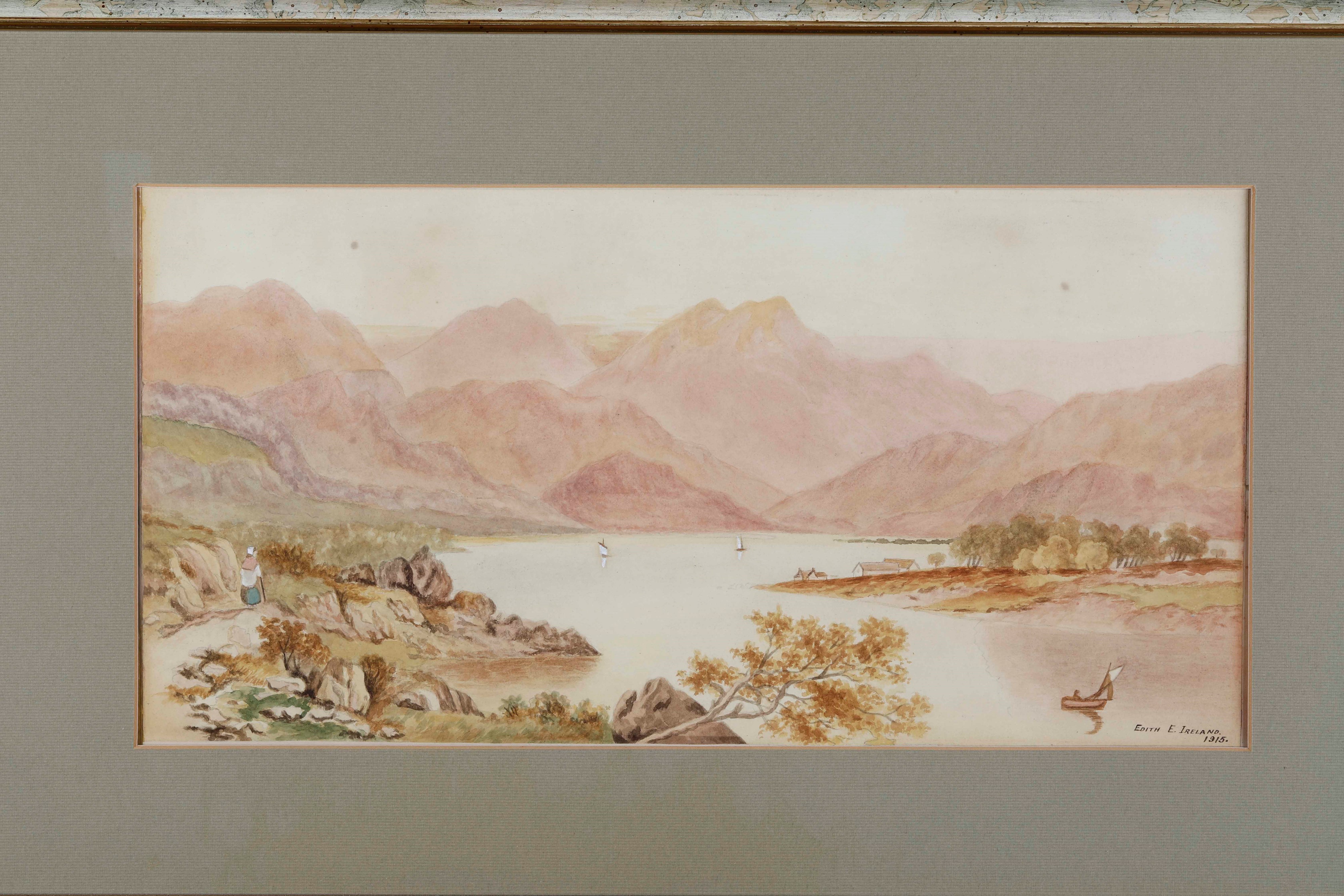 Edith E. Ireland (XX Secolo) Coppia di Paesaggi