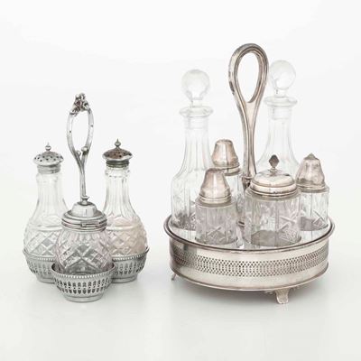 Oliera e Portampolle in Argento. Inghilterra e Italia XX Secolo