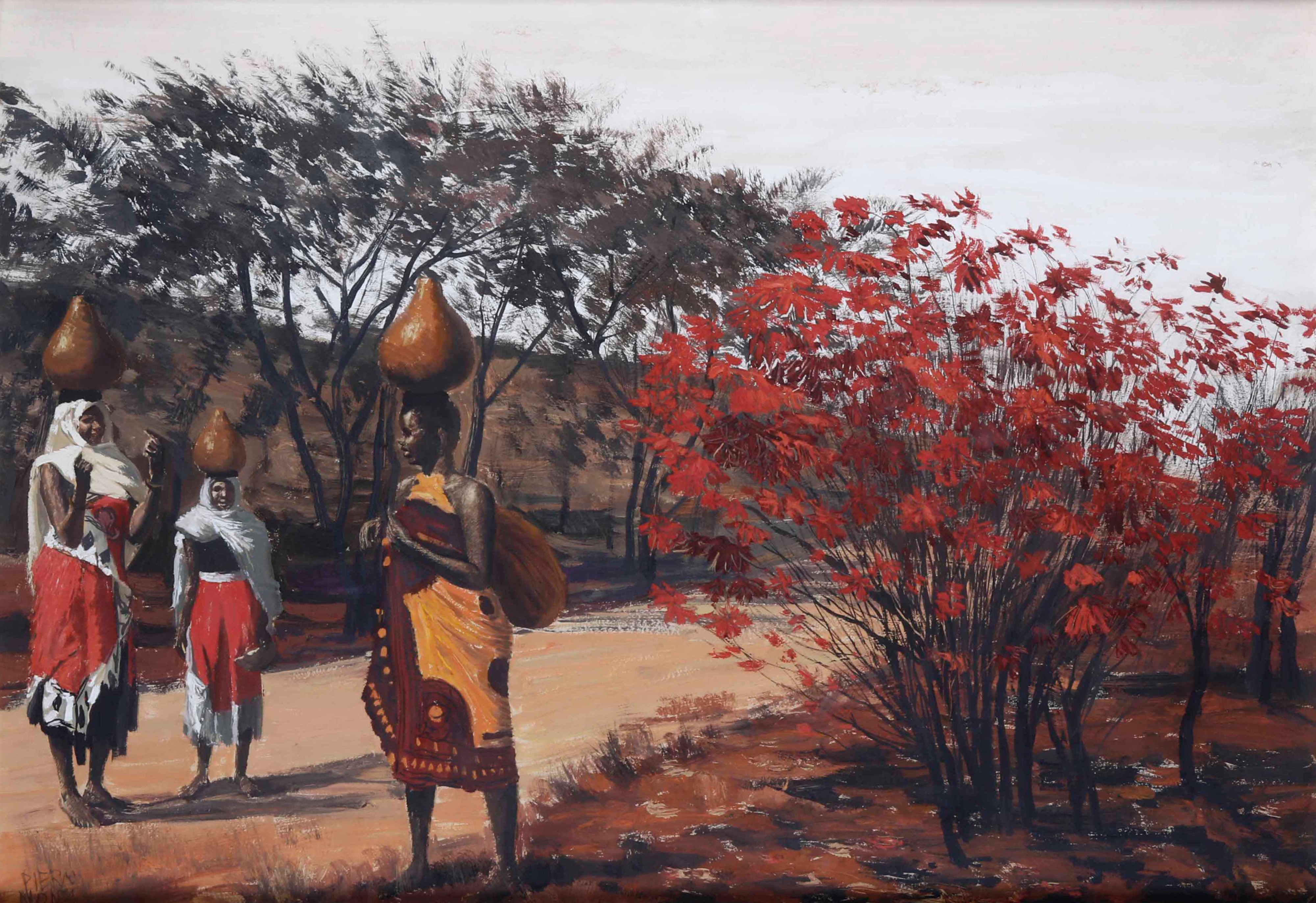 Piero Monti - L’Elleboro (Kenia), olio su tela