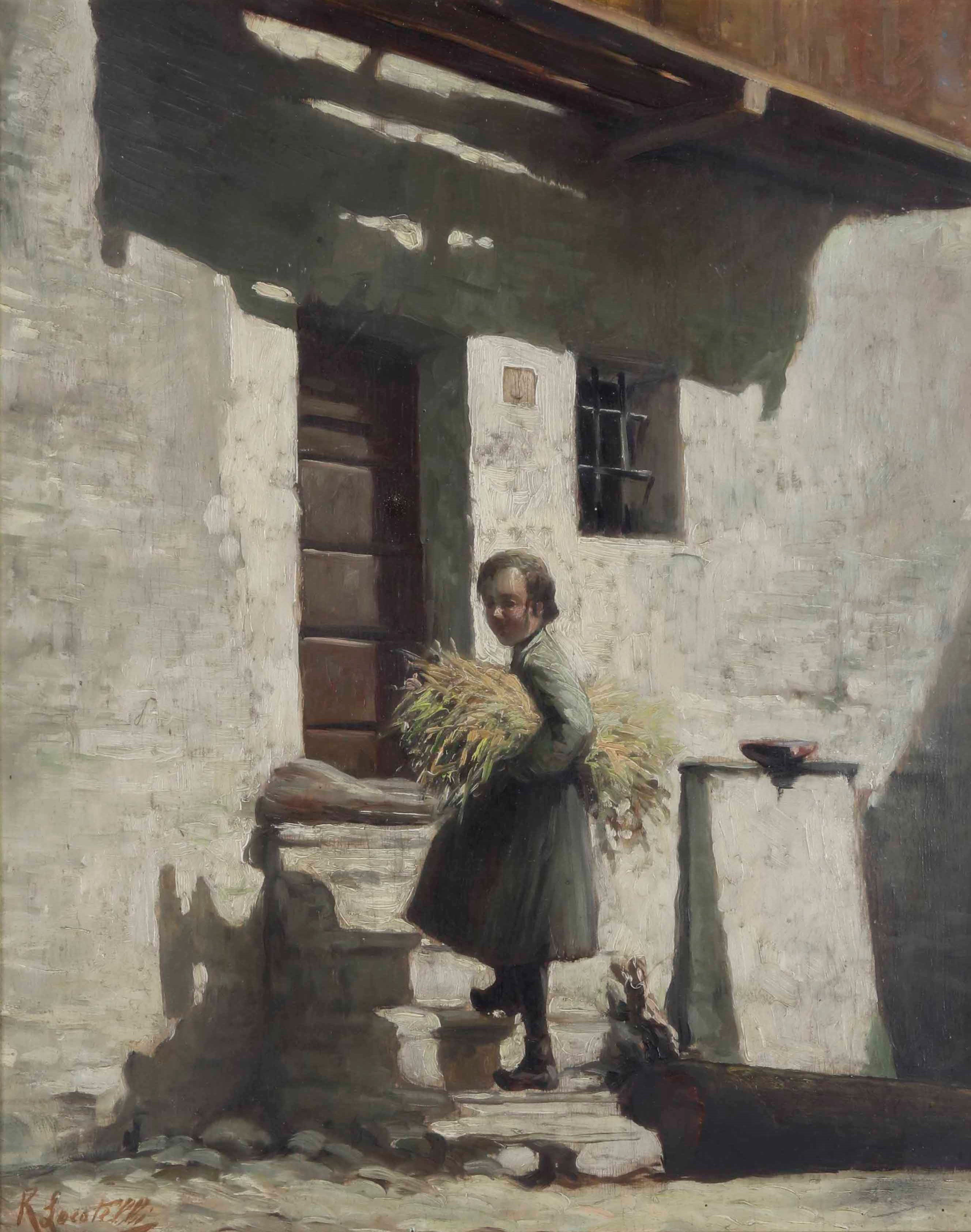 Romualdo Federico Locatelli - Senza Titolo, olio su tela