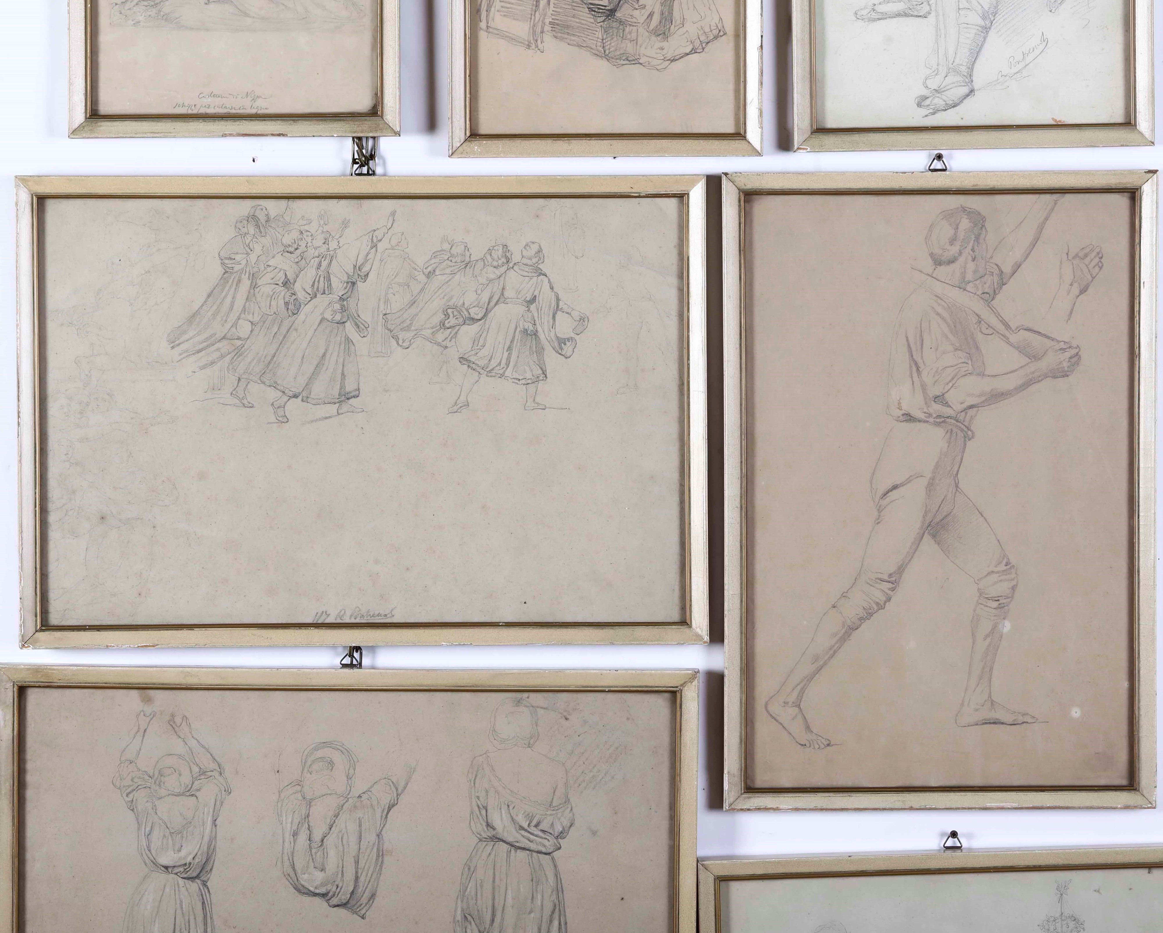 Raffaele Pontremoli - Lotto di 11 Disegni su Carta