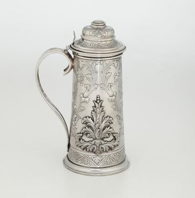 Tankard in Argento Fuso e Cesellato. Argenteria Milanese del XX-XXI Secolo