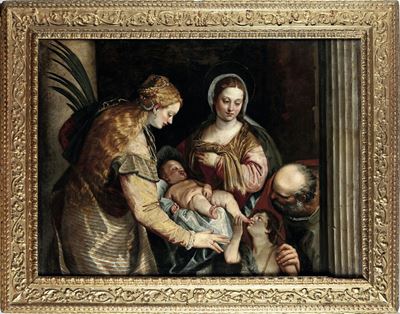 Sacra Famiglia con San Giovannino e Santa Caterina