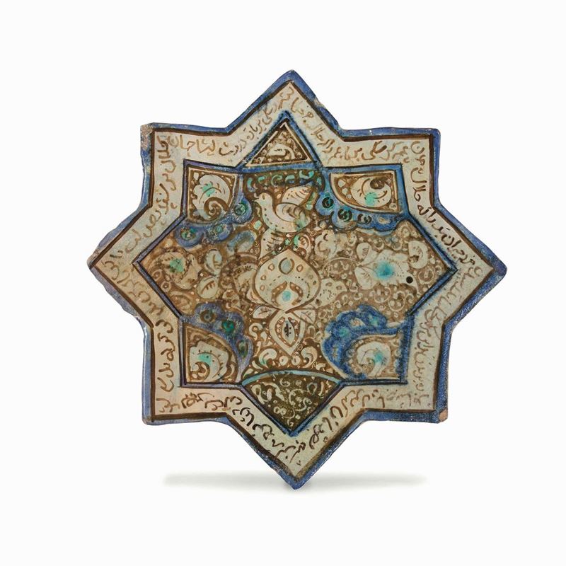 Mattonella Sultanabad, Persia (Iran), fine XIII - inizio XIV secolo   - Asta Maioliche e Porcellane - Cambi Casa d'Aste