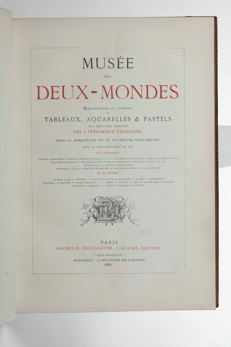 Autori Vari "musée Des Deux-mondes"...paris, Secolo XIX, con Belle Illustrazioni Litografiche a C...