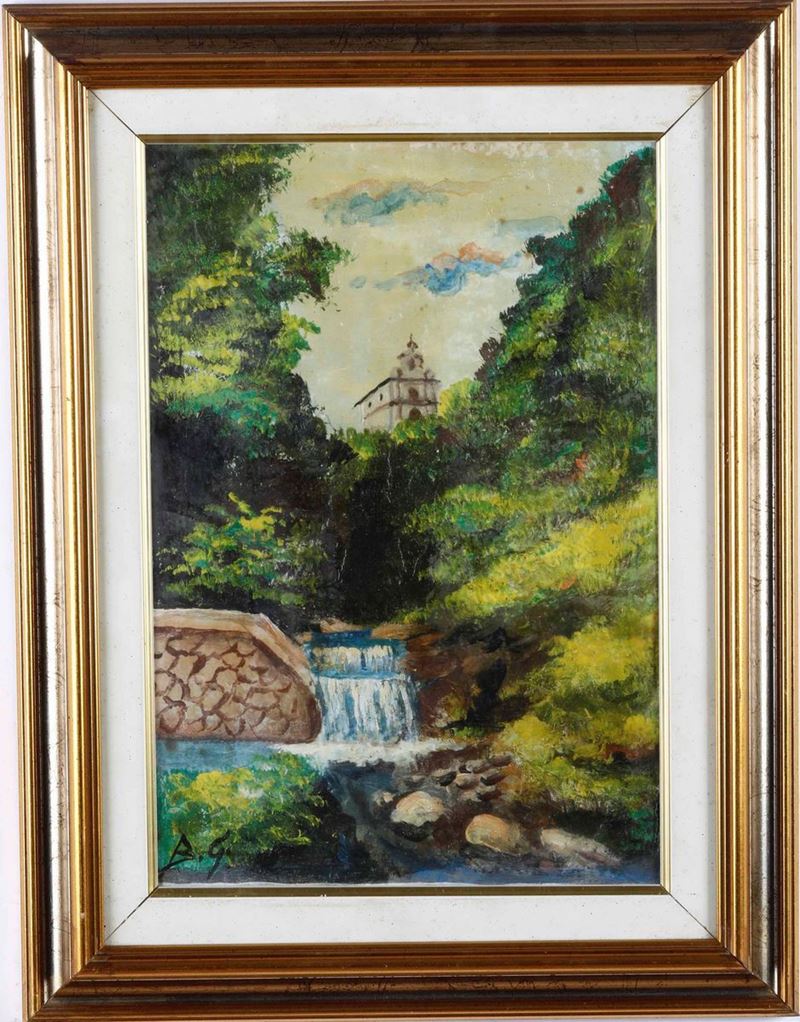 Pittore del XX secolo Paesaggio con ruscello  - Auction 19th and 20th Century Paintings | Timed Auction - Cambi Casa d'Aste