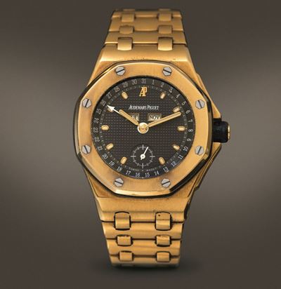 Audemars Piguet - Royal Oak Offshore Oro Giallo 18k con Triplo Calendario, Movimento Automatico c...