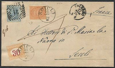1870, Regno D’italia, Busta da Palermo per Scicli del 27 Agosto 1870.