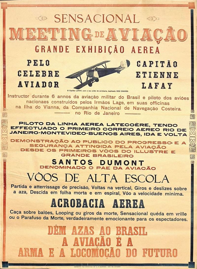 A.Reckziegel : Sensacional Meeting de Aviacão  - Auction Vintage Posters - Cambi Casa d'Aste