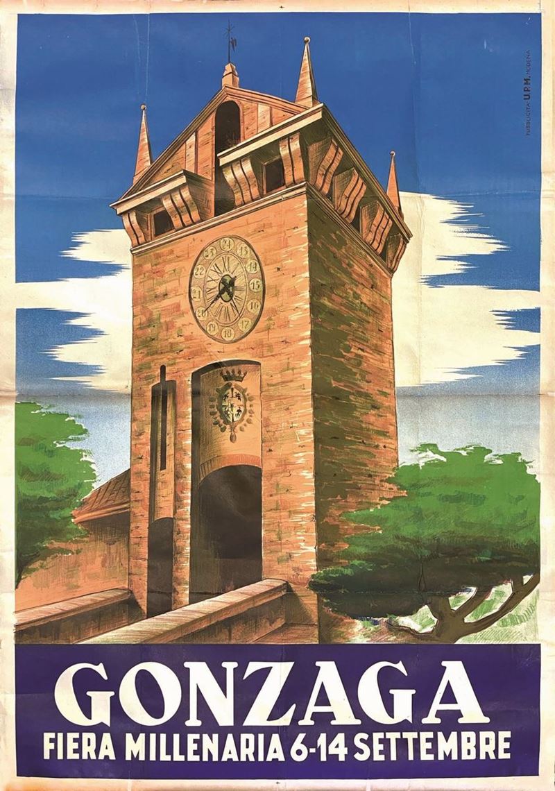 A.Reckziegel : Gonzaga Fiera Millenaria 6-14 Settembre  - Auction Vintage Posters - Cambi Casa d'Aste