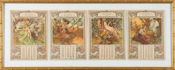 Alphonse Mucha - Calendario Fratelli Armanino 1899