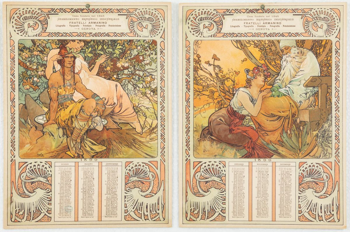 Alphonse Mucha - Calendario Fratelli Armanino 1899