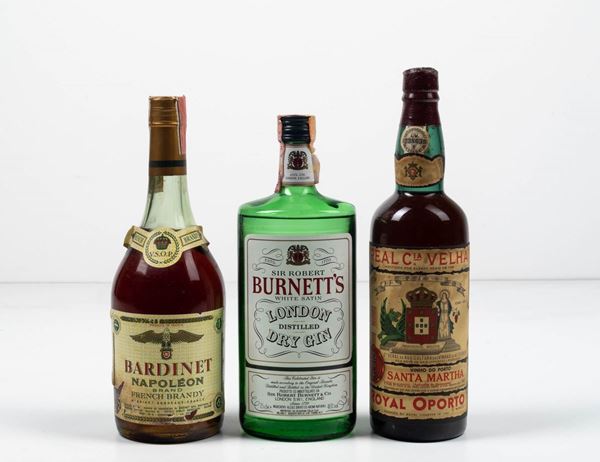 Bardinet, French Brandy Napolèon Burnett's London Dry Gin Real Companhia Velha, Vinho do Porto