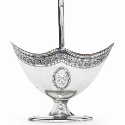 Cestino. Argento Fuso, Sbalzato e Cesellato. Londra 1790. Argentiere John Denzilow