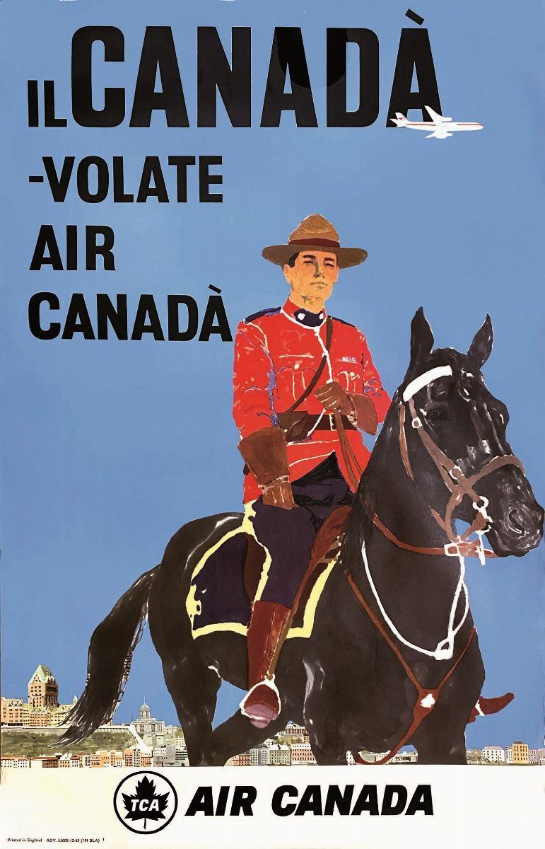 A.Reckziegel : Air Canada  - Asta Manifesti d'Epoca - Cambi Casa d'Aste