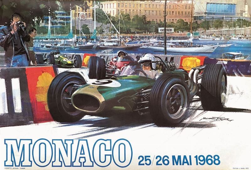 Michael Turner : Monaco 1968  - Asta Manifesti d'Epoca - Cambi Casa d'Aste