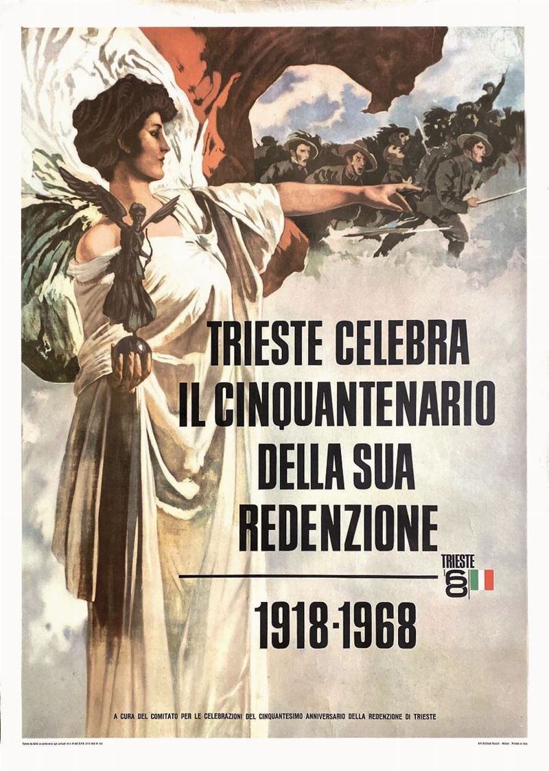 A.Reckziegel : Trieste Celebra il Cinquantenario  della sua Redenzione 1918-1968  - Asta Manifesti d'Epoca | Cambi Time - Cambi Casa d'Aste