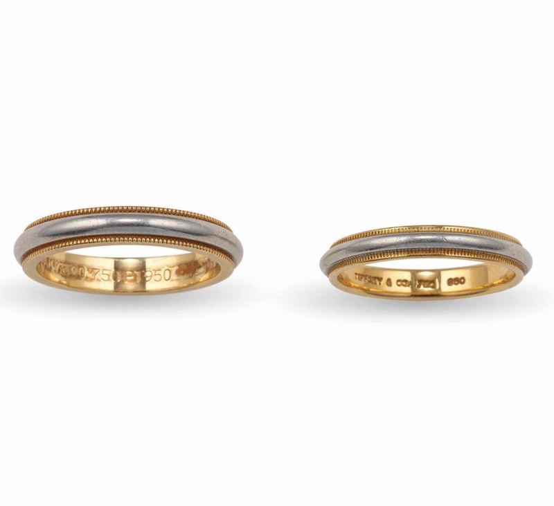 Two gold and platinum rings. Signed Tiffany & Co.  - Auction Jewels | Cambi Time - Cambi Casa d'Aste
