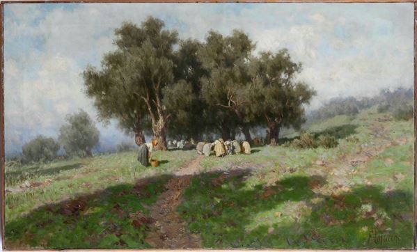 Francesco Lojacono - La raccolte delle olive