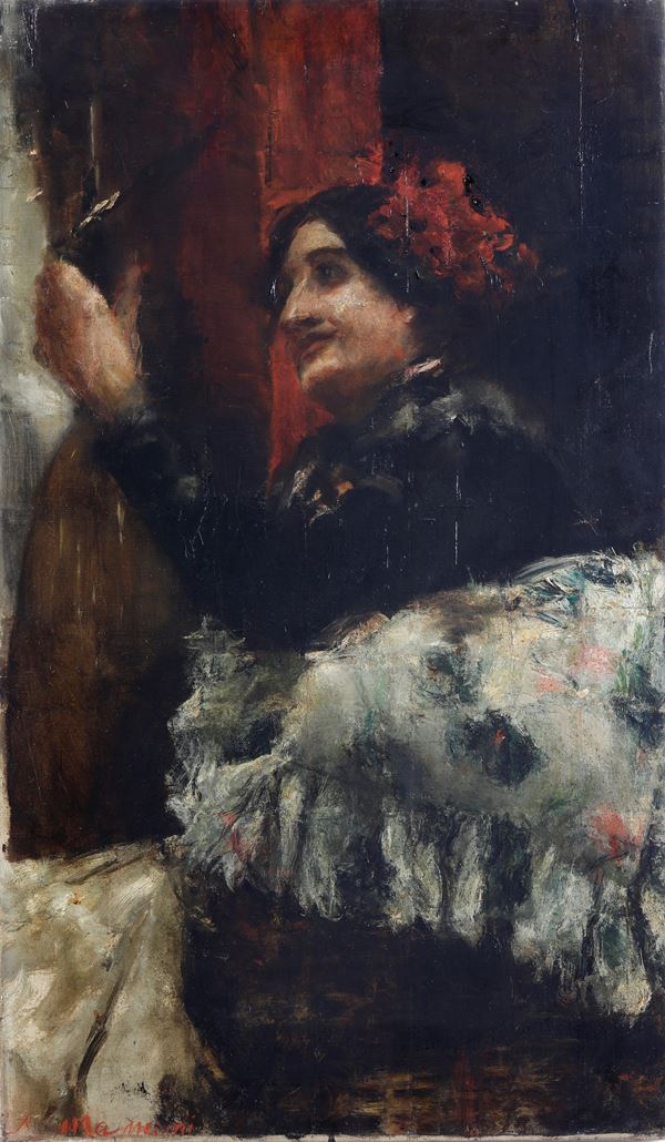 Antonio Mancini - Ritratto di donna