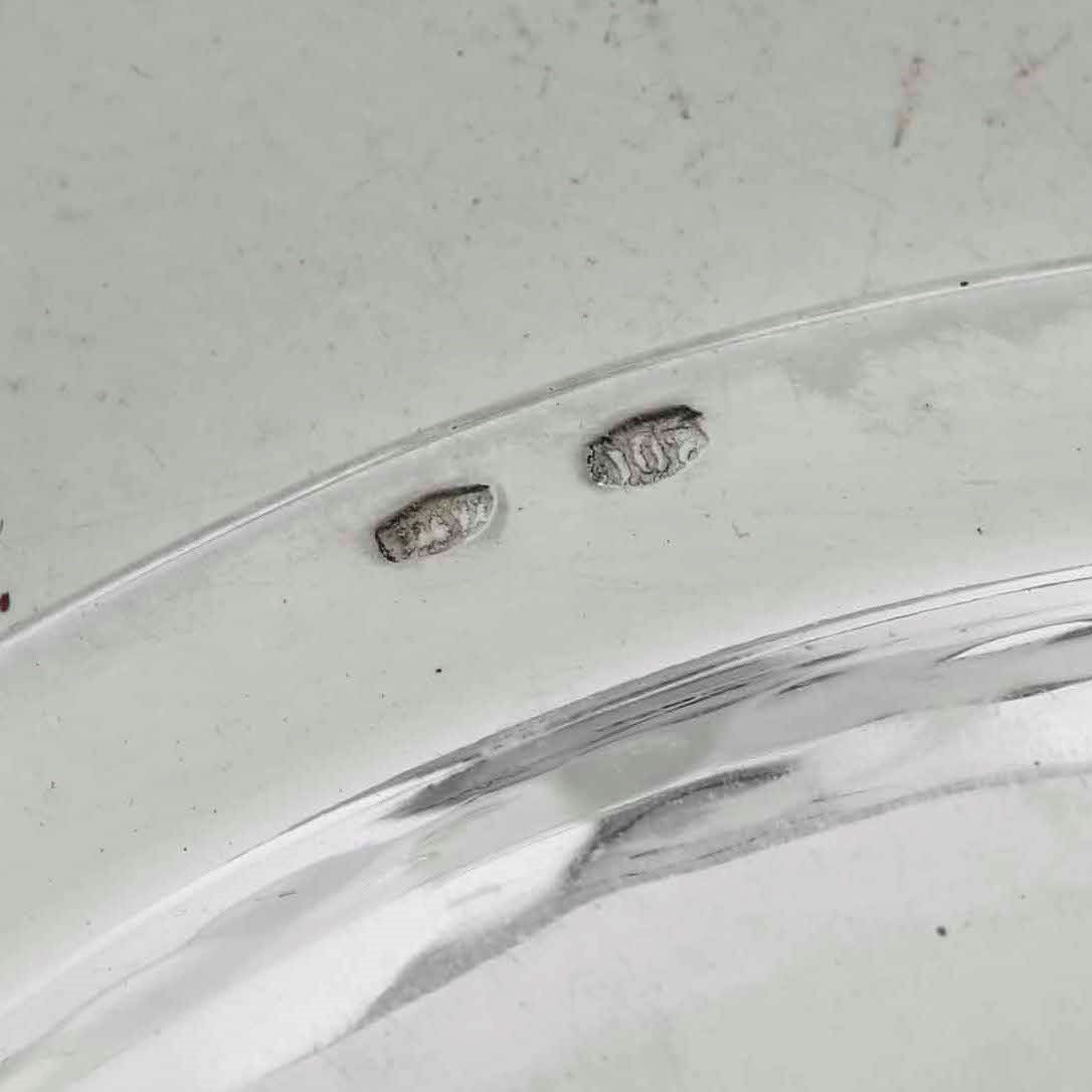 Tredici Piattini in Argento. Argenteria Italiana del XX Secolo. Argentieri Differenti