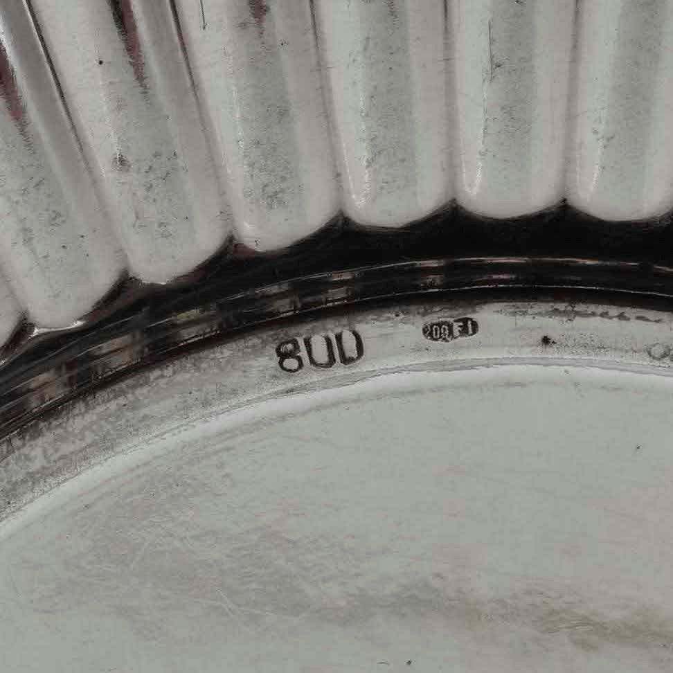 Quattro Vassoietti in Argento. Argenteria Italiana del XX Secolo, Vari Argentieri