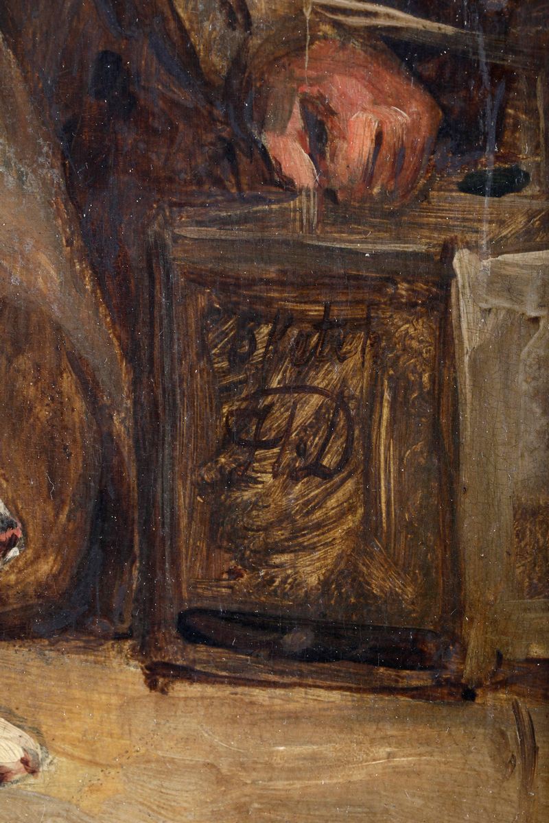 Scuola del XIX Secolo Uomo con Cane