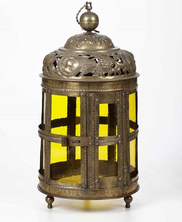 Lanterna in ottone. XIX secolo