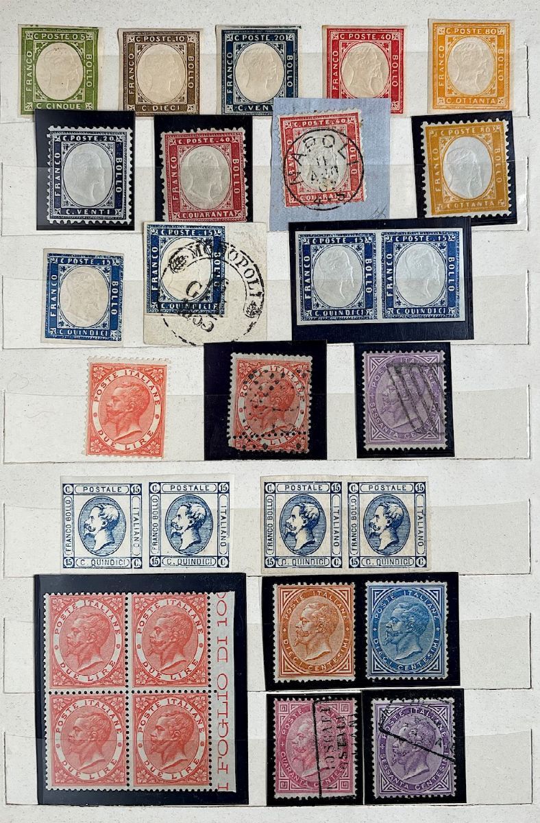 1862/1934, Regno D’italia, Classificatore con Serie ed Emissioni del Periodo.