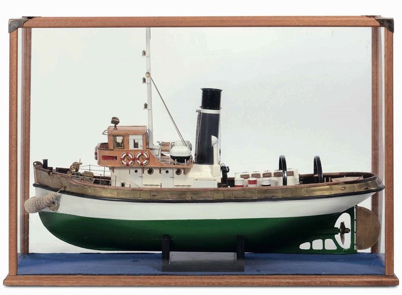 Modello del rimorchiatore Anteo. XX secolo  - Auction Marittime Art and Scientific Instruments - Cambi Casa d'Aste