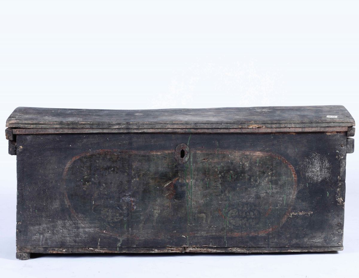 Cassa da Marinaio con Coperchio Dipinto, Fine XIX Secolo