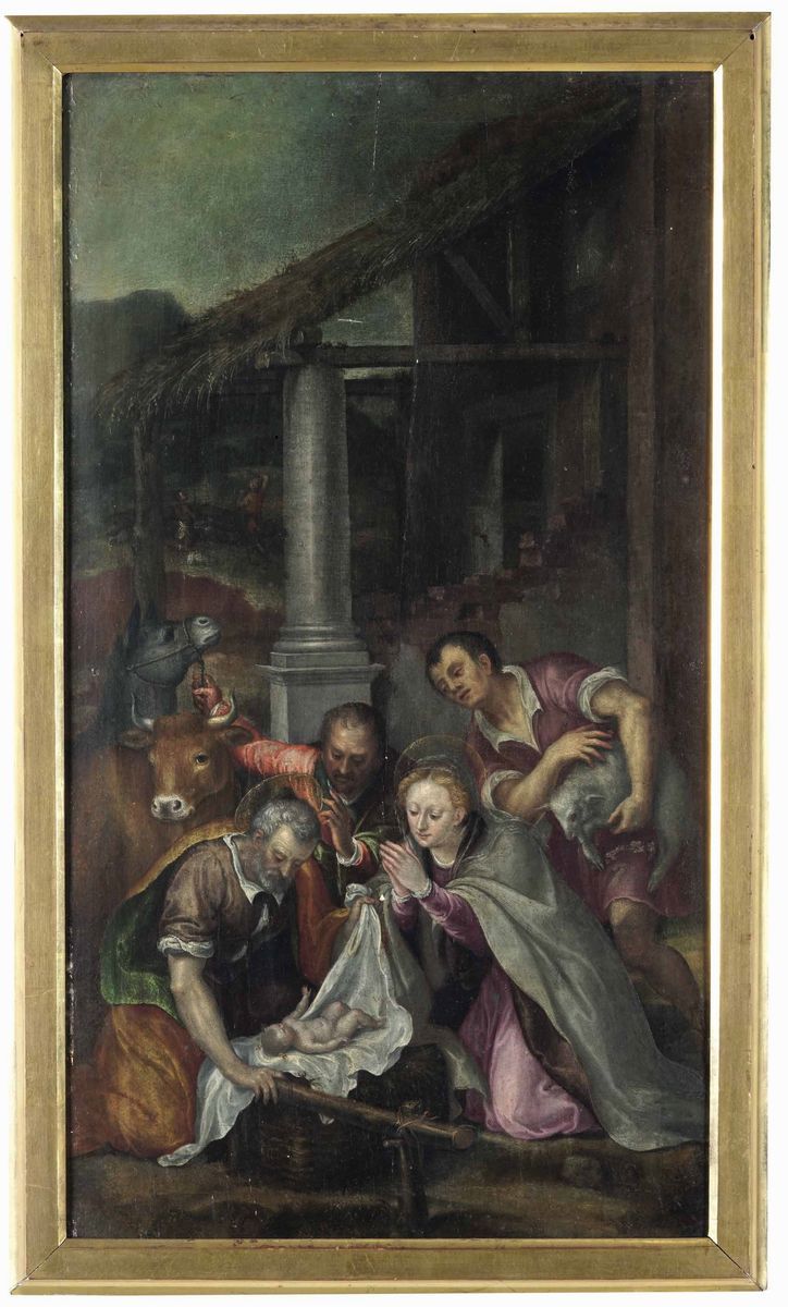Scuola Piemontese della Fine del XVI Secolo Adorazione dei Pastori