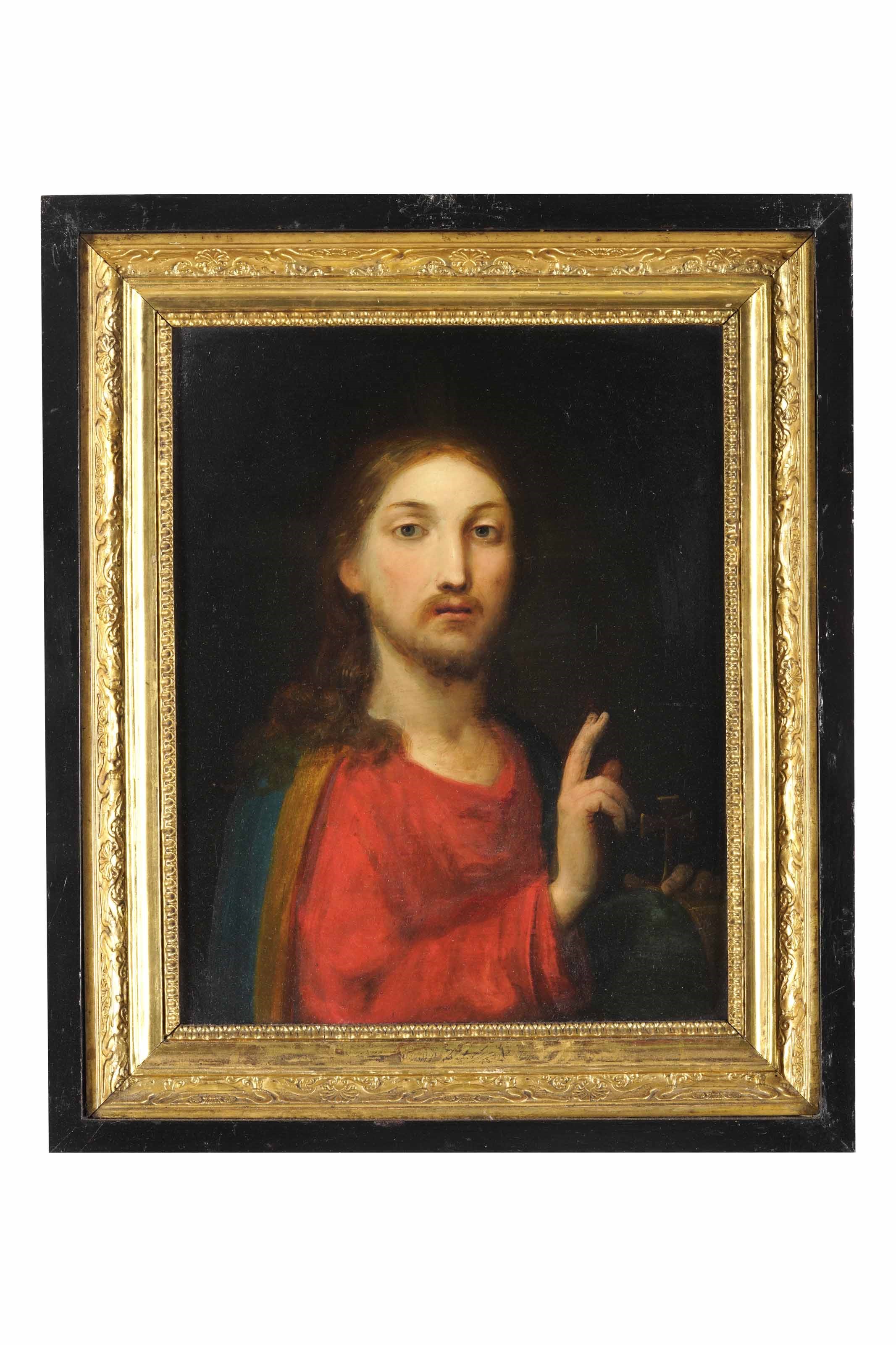 Scuola del XVIII secolo, Vergine Addolorata e Salvator Mundi, olio su tela