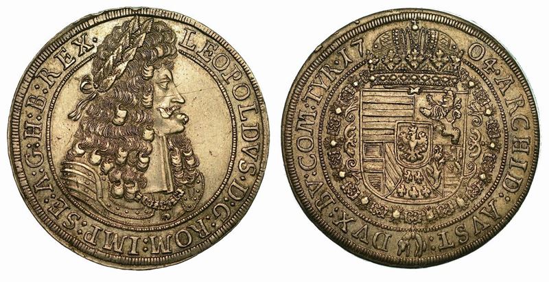 AUSTRIA. LEOPOLD I, 1657-1705. Thaler 1704.  - Auction Numismatics - Cambi Casa d'Aste