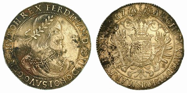 UNGHERIA. FERDINAND III, 1637-1657. Thaler 1657.