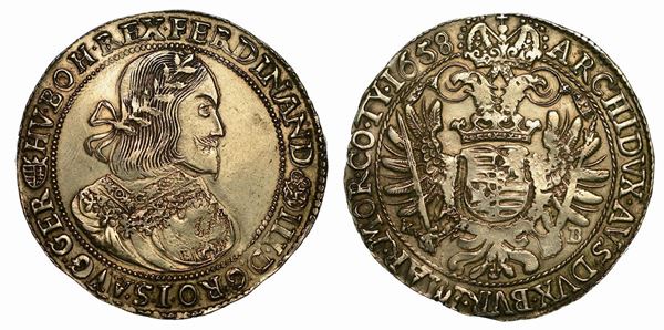 UNGHERIA. FERDINAND III, 1637-1657. Thaler 1658.