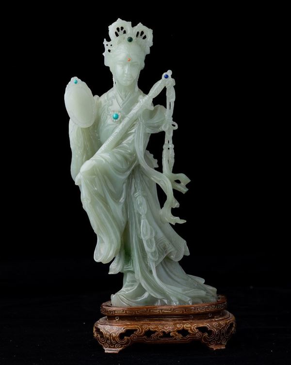 A jade figurine, China, 1900s