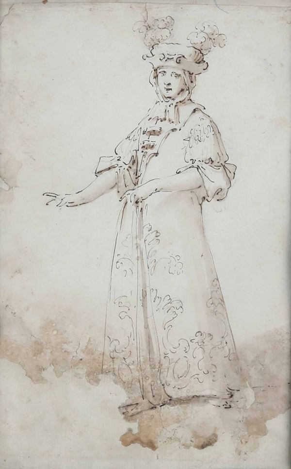 Giuseppe Arcimboldo - Figura femminile in costume