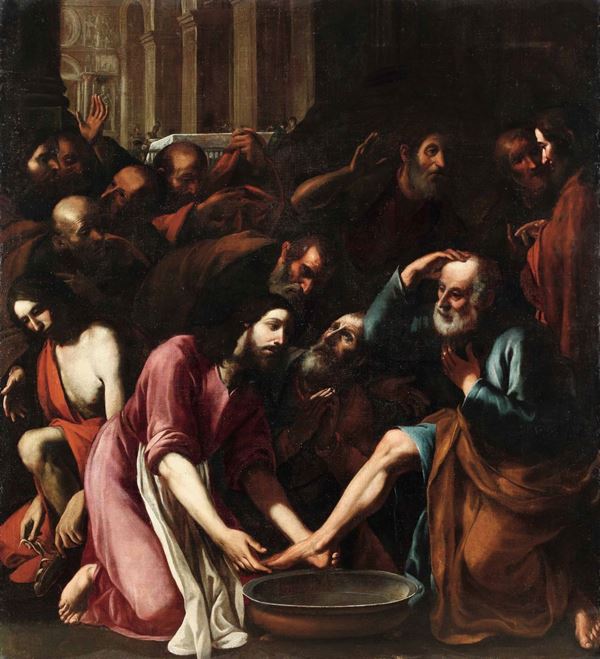 Scuola italiana del XVII secolo La lavanda dei piedi