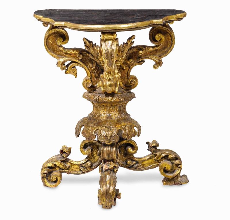 Consolle in legno intagliato e dorato, elementi antichi  - Auction Italian Mansions - Cambi Casa d'Aste