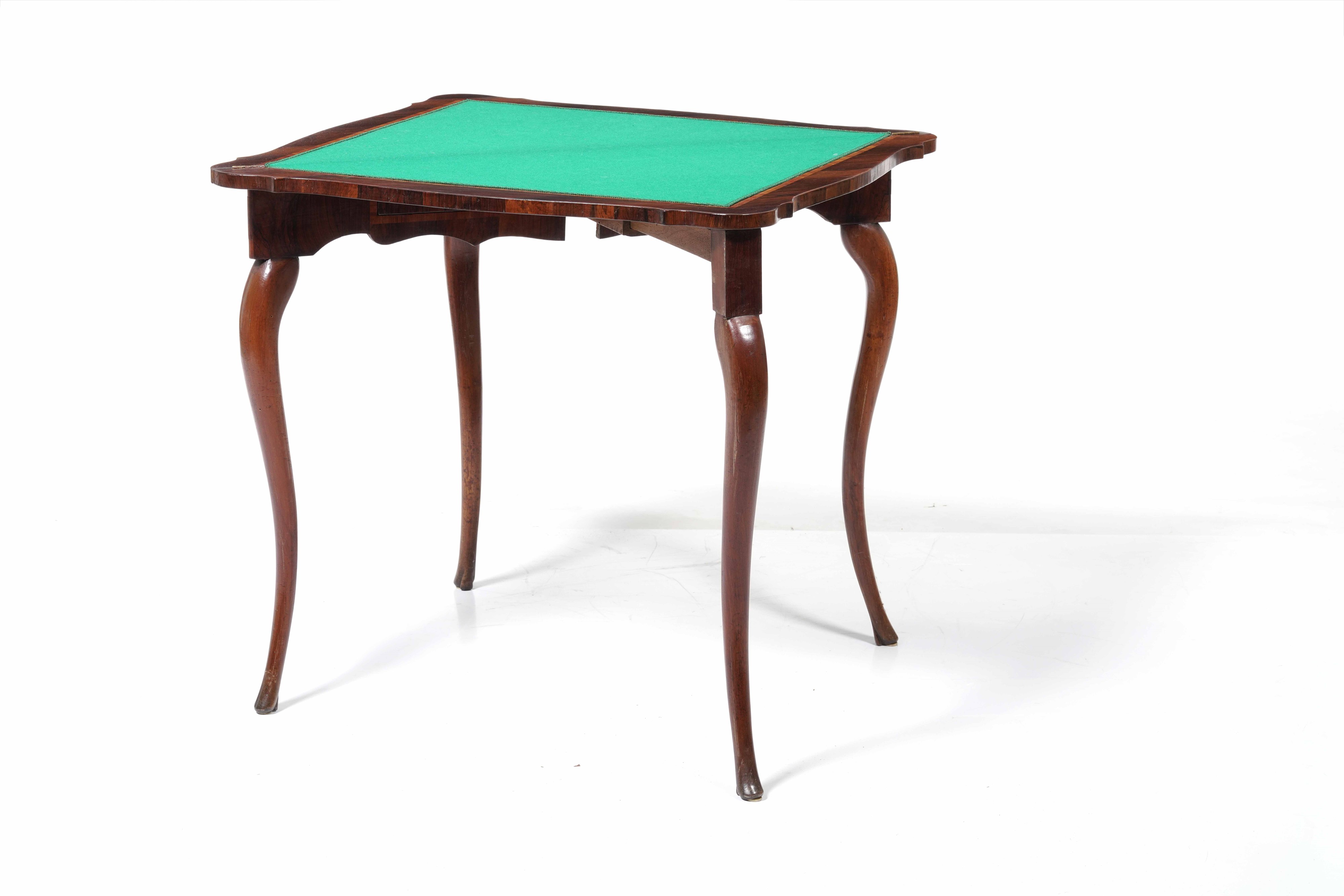 Tavolo da Gioco Lastronato in Palissandro. Genova, XVIII Secolo