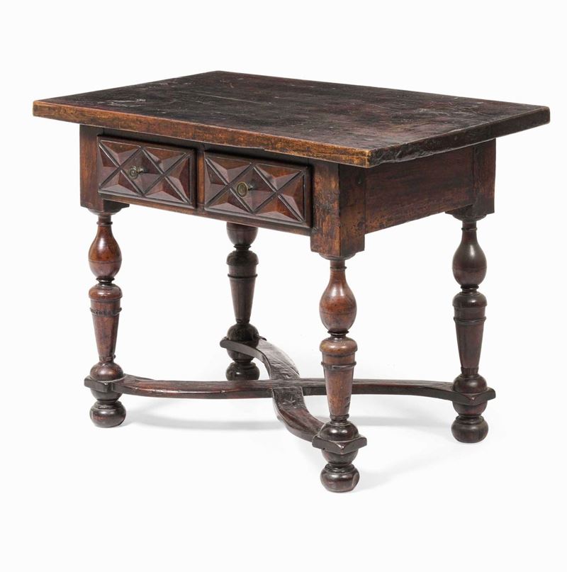 Tavolo in legno intagliato. Bologna XVII-XVIII secolo  - Asta Dimore Italiane - Cambi Casa d'Aste