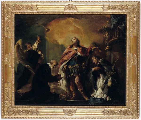Giovanni Antonio Guardi - La conversione di Sant'Osvaldo di Northumbria